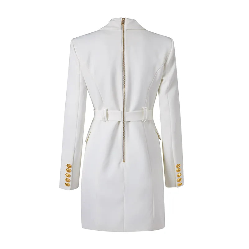 Jolie Blazer Dress in White