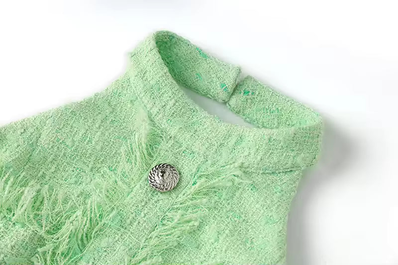 Rhinestone Beaded Halter Mini Dress