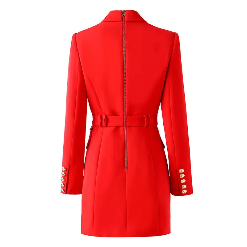 Jolie Blazer Dress in Red