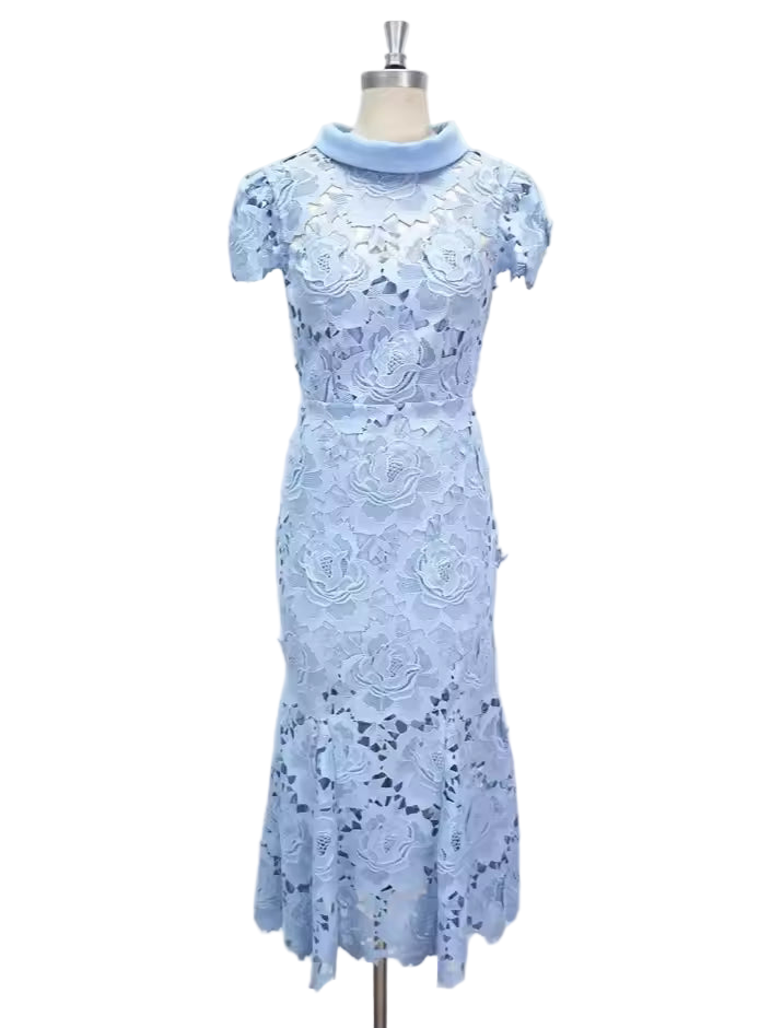 Elegant Vintage Lace Long Dress