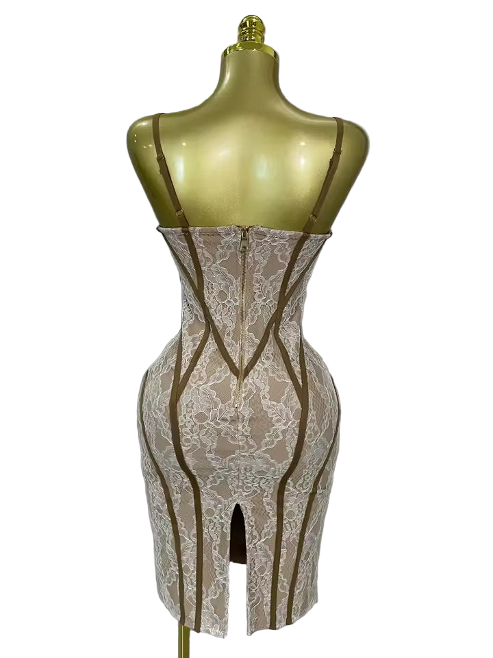 Lace Backless Camisole Party Dress – Elegant Evening & Clubwear