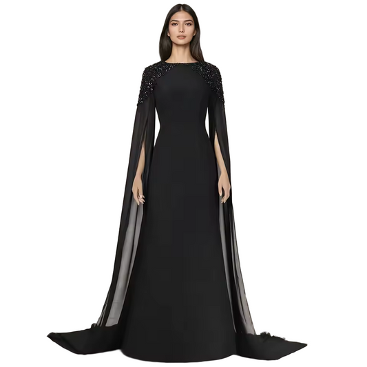 Beaded Split Evening Dress