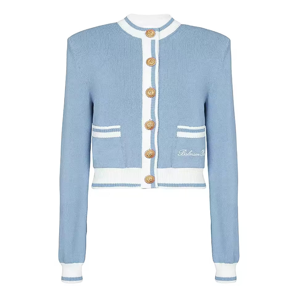 Versatile Knit Cardigan Sweater – Long Sleeve Round Neck Woolen Coat