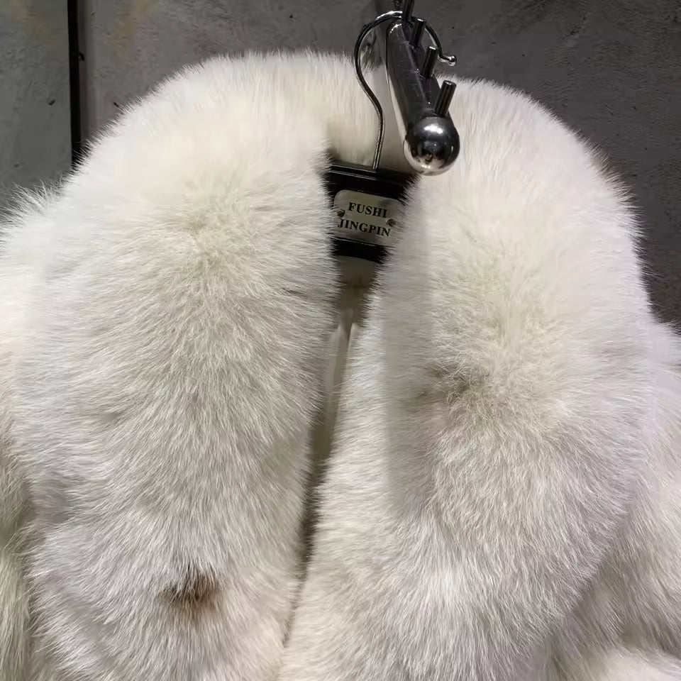 Luxury Long Fox Fur Coat