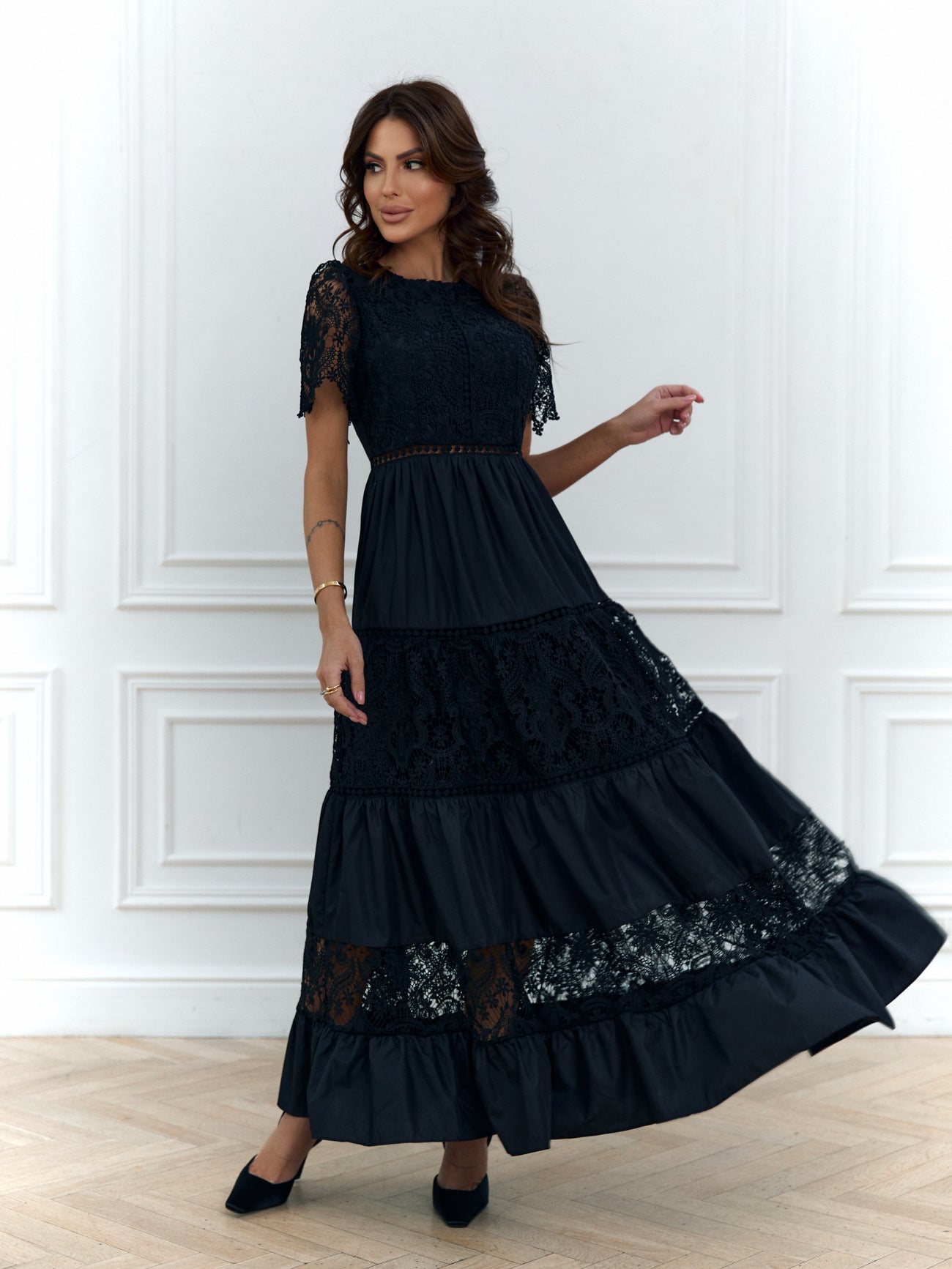 Lelle Patchwork Lace Dress