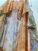 Bohemian Paisley Ruffle Maxi Dress – Multicolor Resort Gown