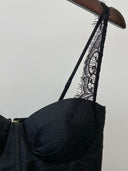 Noir Romance Lace Corset Mini Dress