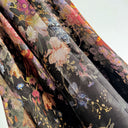 Midnight Floral Corset Maxi Dress with Bow