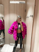 CHAQUETA DE PIEL GENIUNE DE PELO DE ZORRO PINKY PROMISE