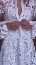 Abito in pizzo patchwork Heidi 